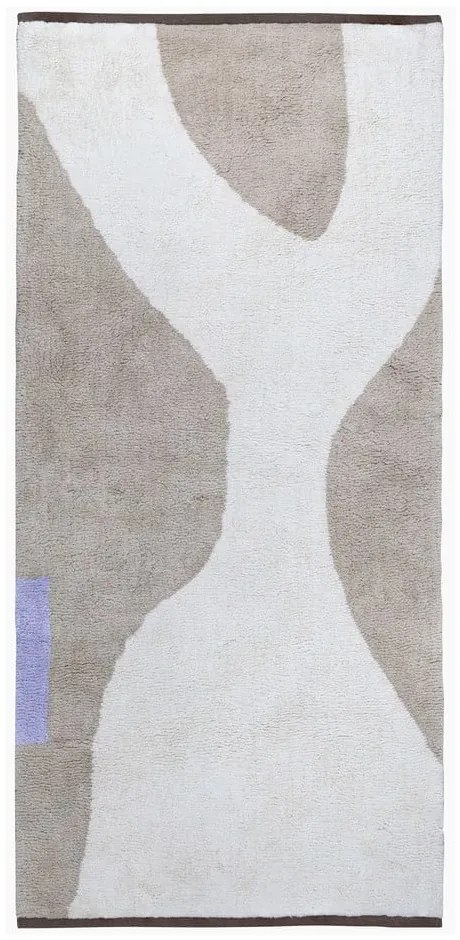 Fehér-bézs mosható pamut futószőnyeg 70x150 cm Figura – Mette Ditmer Denmark