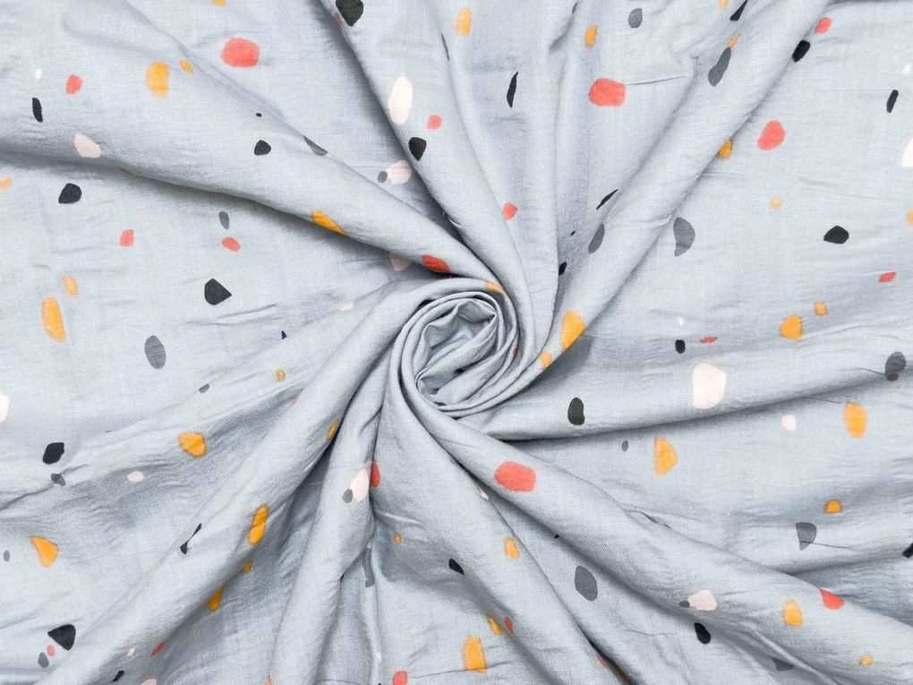 Krepp ágynemű kiságyhoz Renforcé PINTURA szürke Ágyneműhuzat mérete: 45 x 65 cm | 90 x 140 cm