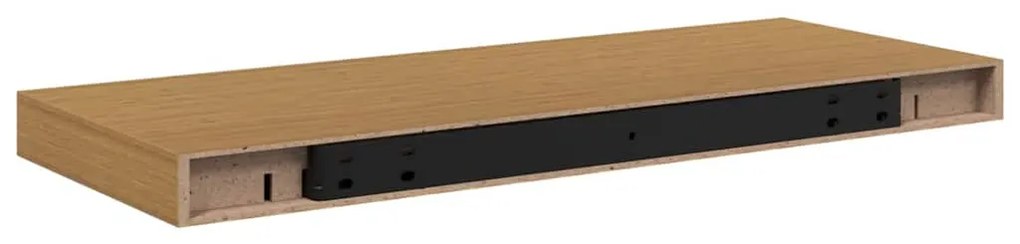 vidaXL Falpolc Falra szerelhető 2 pcs Bézs 60 x 23,5 x 4 cm Faanyag