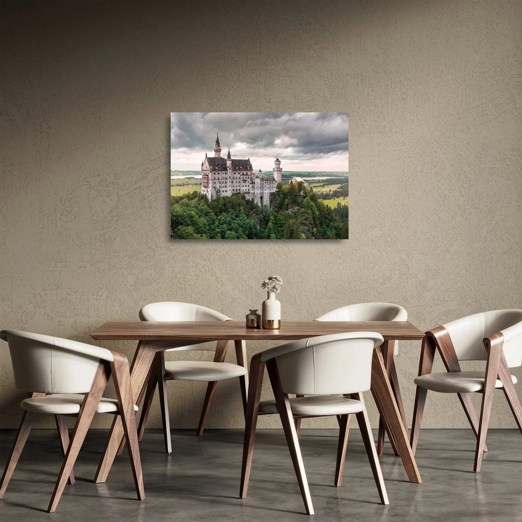 Kép - Vár sziklákon (üvegen) (70x50 cm)