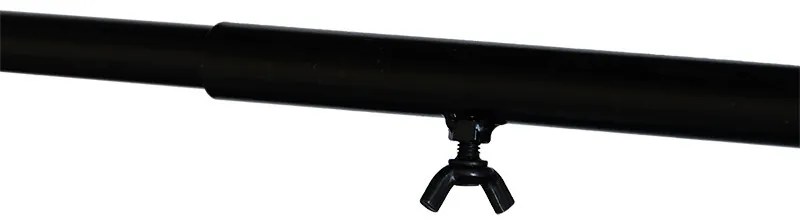 Asztalra szerelhető állítható dekorációs állvány, fekete, 117-211 cm