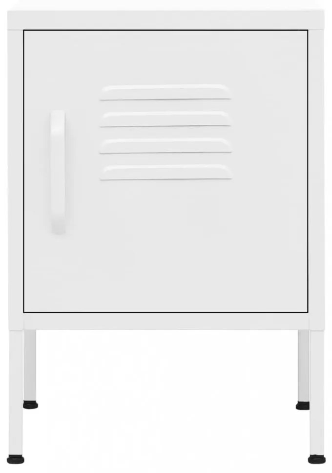 fehér acél éjjeliszekrény 35 x 35 x 51 cm