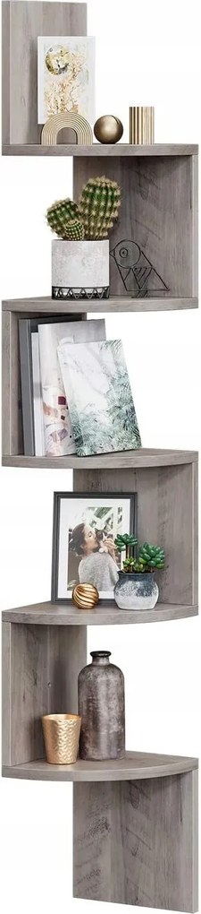 Emeletes sarok akasztós könyvespolc 126 cm