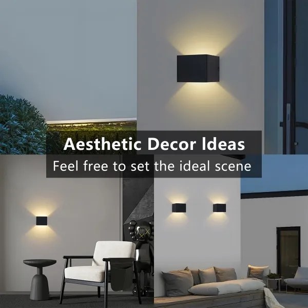 Brilagi - LED kültéri fali lámpatest DONNANI LED/5W/230V 10 cm fekete IP44