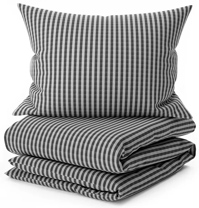 Krepp ágynemű ARLENA BLEND fekete szállodai zsebbel Ágyneműhuzat mérete: 70 x 90 cm | 140 x 200 cm