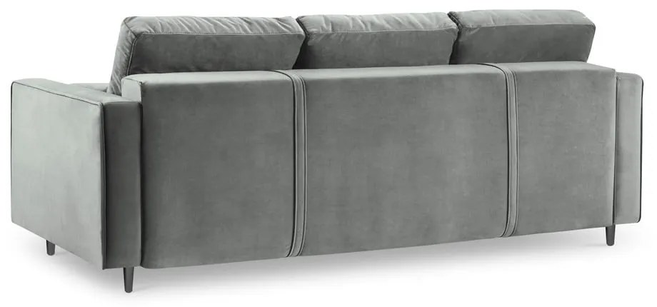 Santo világosszürke kinyitható bársonykanapé - Milo Casa