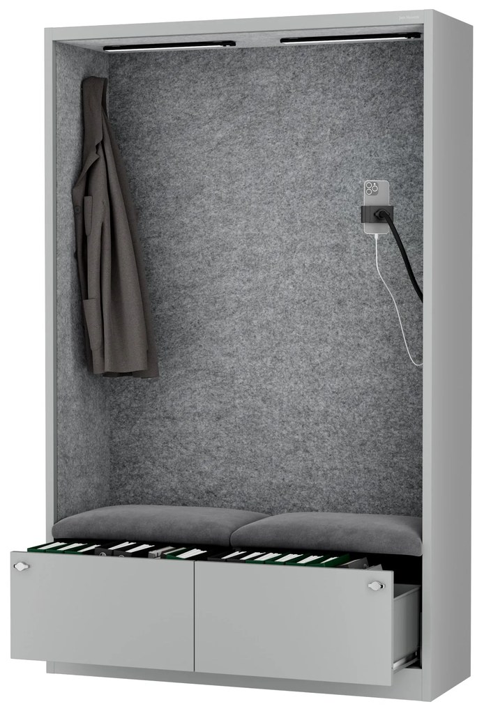 Sally korpus szary - siedzisko szary 1150 mm