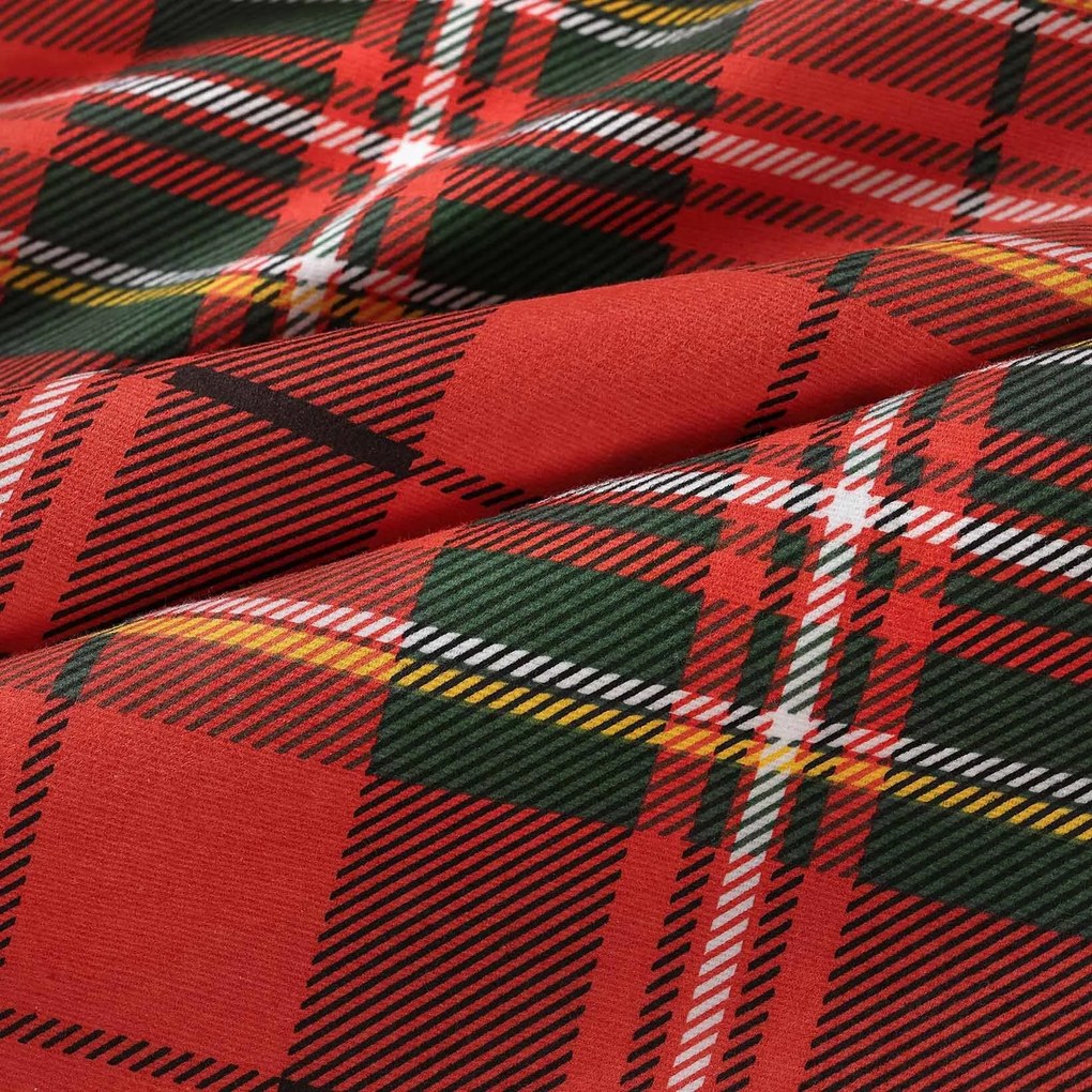 Goldea flanel párnahuzat - piros kockás 70 x 90 cm