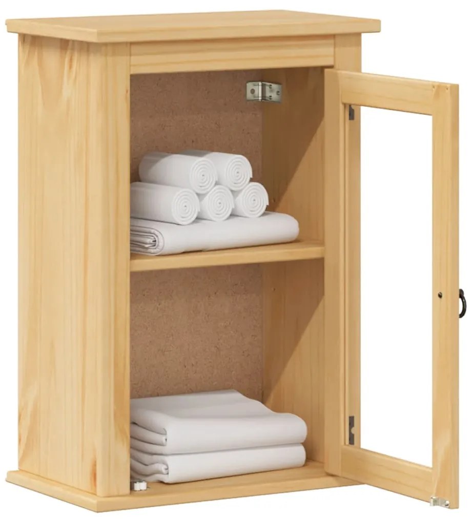 Corona tömör fenyőfa fali fürdőszobaszekrény 45 x 27 x 64,5 cm