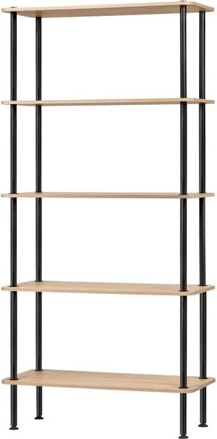 Natúr színű polcos állvány tölgyfa dekorral 80x163x35 cm Teidi – noo.ma