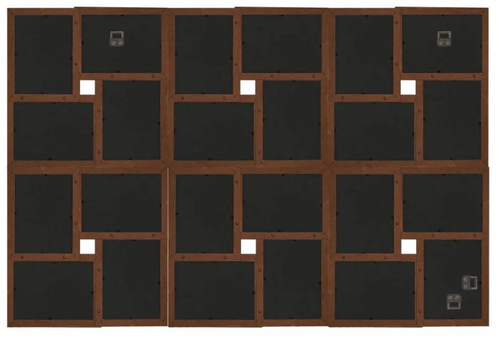 sötétbarna MDF fényképkeretszett 24 db 10 x 15 cm-es képhez