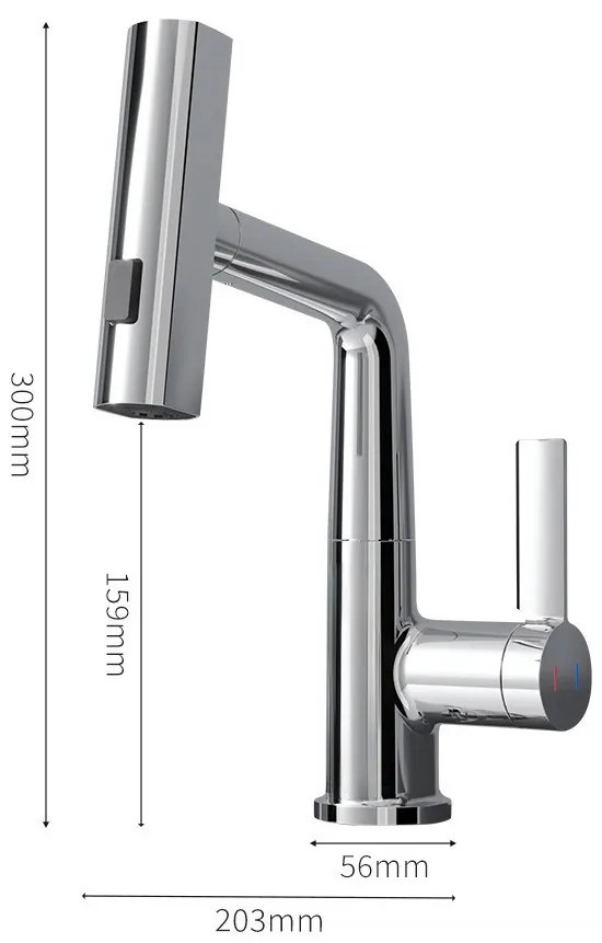 Mara mosogató csaptelep multifunkciós fejjel króm