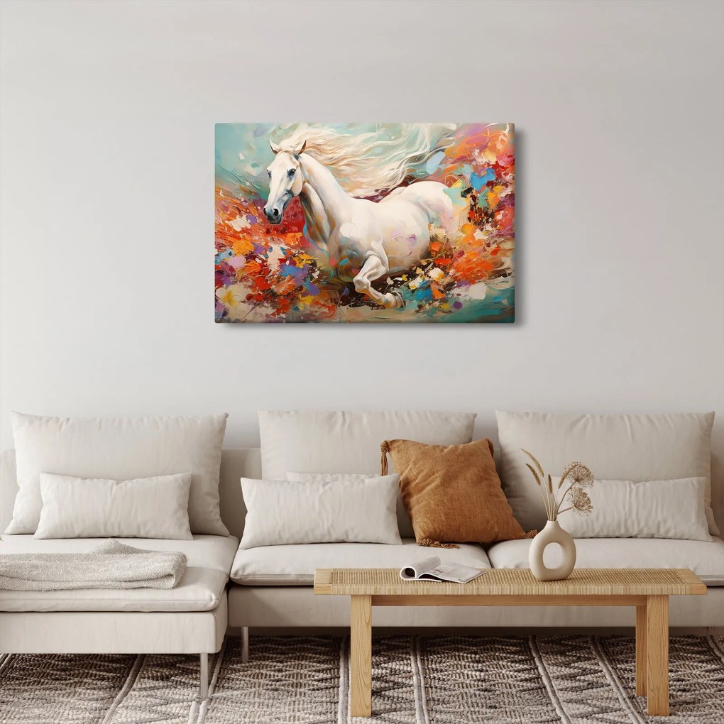Kép - Egy ló festése (90x60 cm)