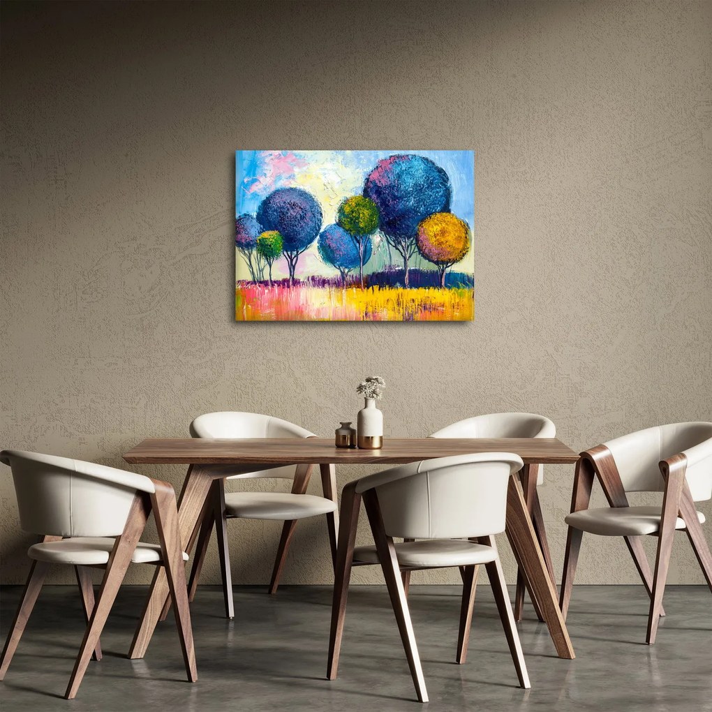 Kupolafák képe, olajfestmény (70x50 cm)