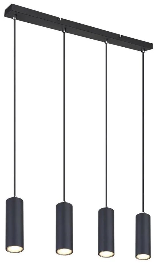 Globo 57911-4HB - ROBBY 4xGU10/35W/230V fekete függeszték