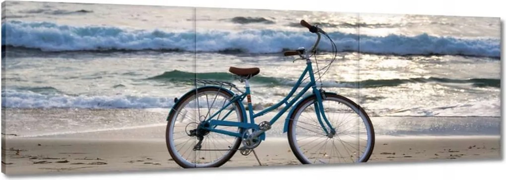 Vászonkép 60x20 Kerékpár a tengerparton