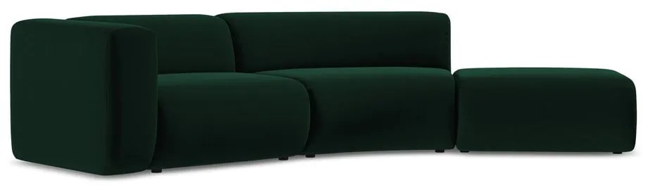 Sötétzöld bársony heverő (jobb oldali) Ekahi – Makamii