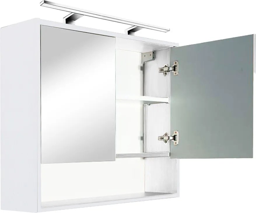 Luna 80 felső tükrös szekrény fehér