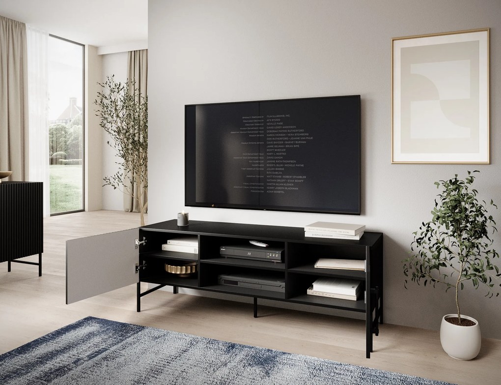 RTV asztal RAFTT 152x55 cm, fekete