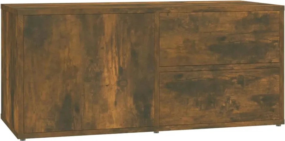 vidaXL füstös tölgy színű szerelt fa TV-szekrény 80 x 34 x 36 cm