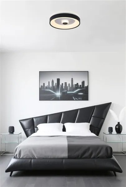 Searchlight 89735-38BK - dimmelhető LED mennyezeti lámpa POLKA 24W/230V + 6W átm. 38,5 cm fekete