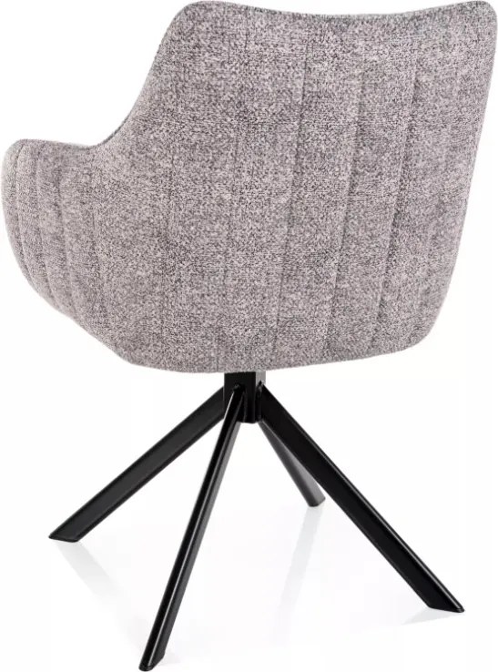 Azalia Leo étkezőszék világosszürke forgatható üléssel