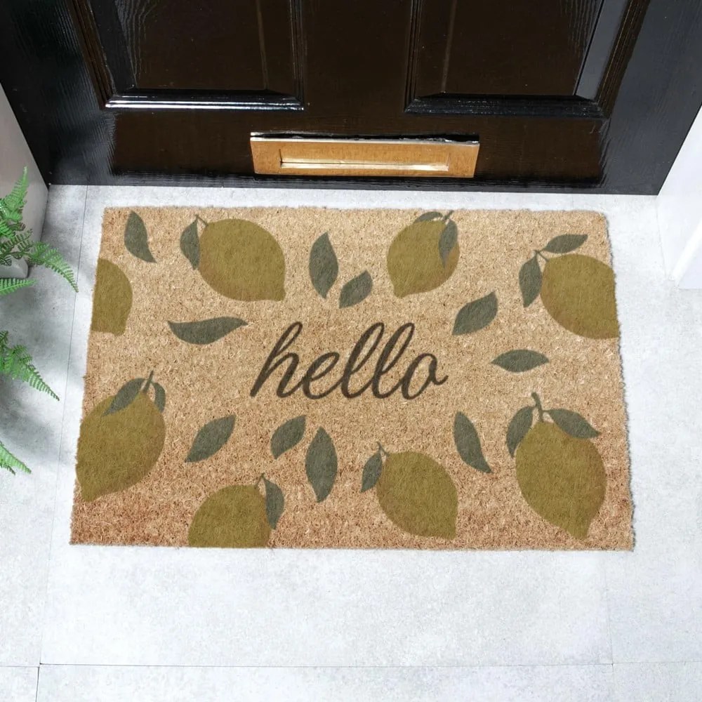 Kókuszrost lábtörlő 40x60 cm Hello Lemons – Artsy Doormats