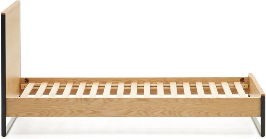 Natúr színű egyszemélyes ágy ágyráccsal 90x190 cm Taiana – Kave Home