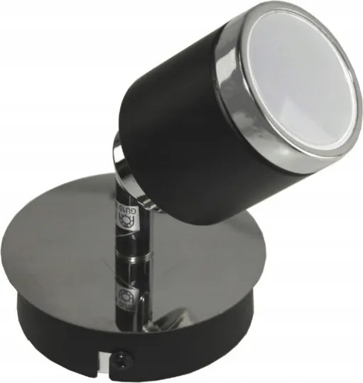 Állítható spot lámpa 1x GU10 fekete Króm