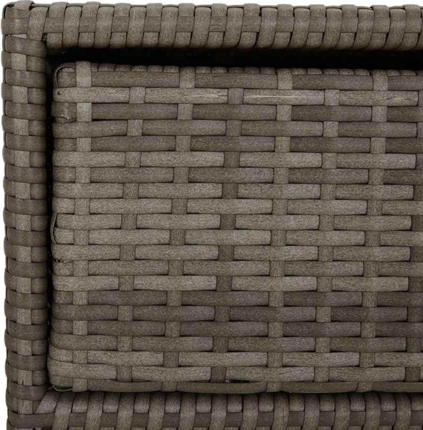 vidaXL szürke polyrattan kerti tárolószekrény 55 x 59 x 69 cm