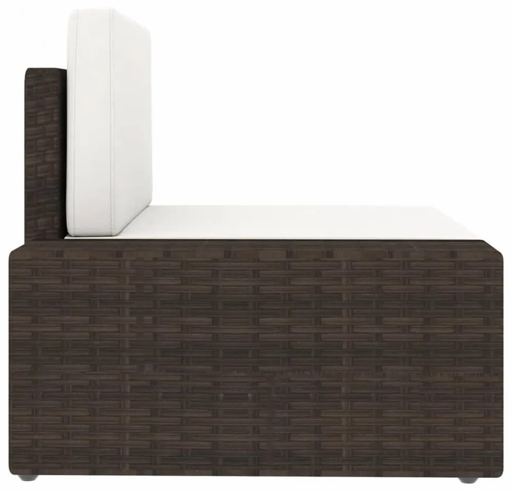 vidaXL 9 részes barna polyrattan kerti ülőgarnitúra párnákkal