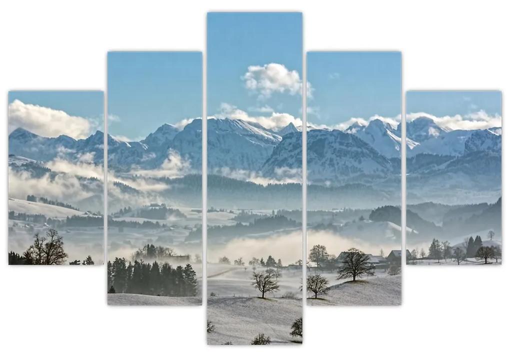 A havas hegyek képe (150x105 cm)