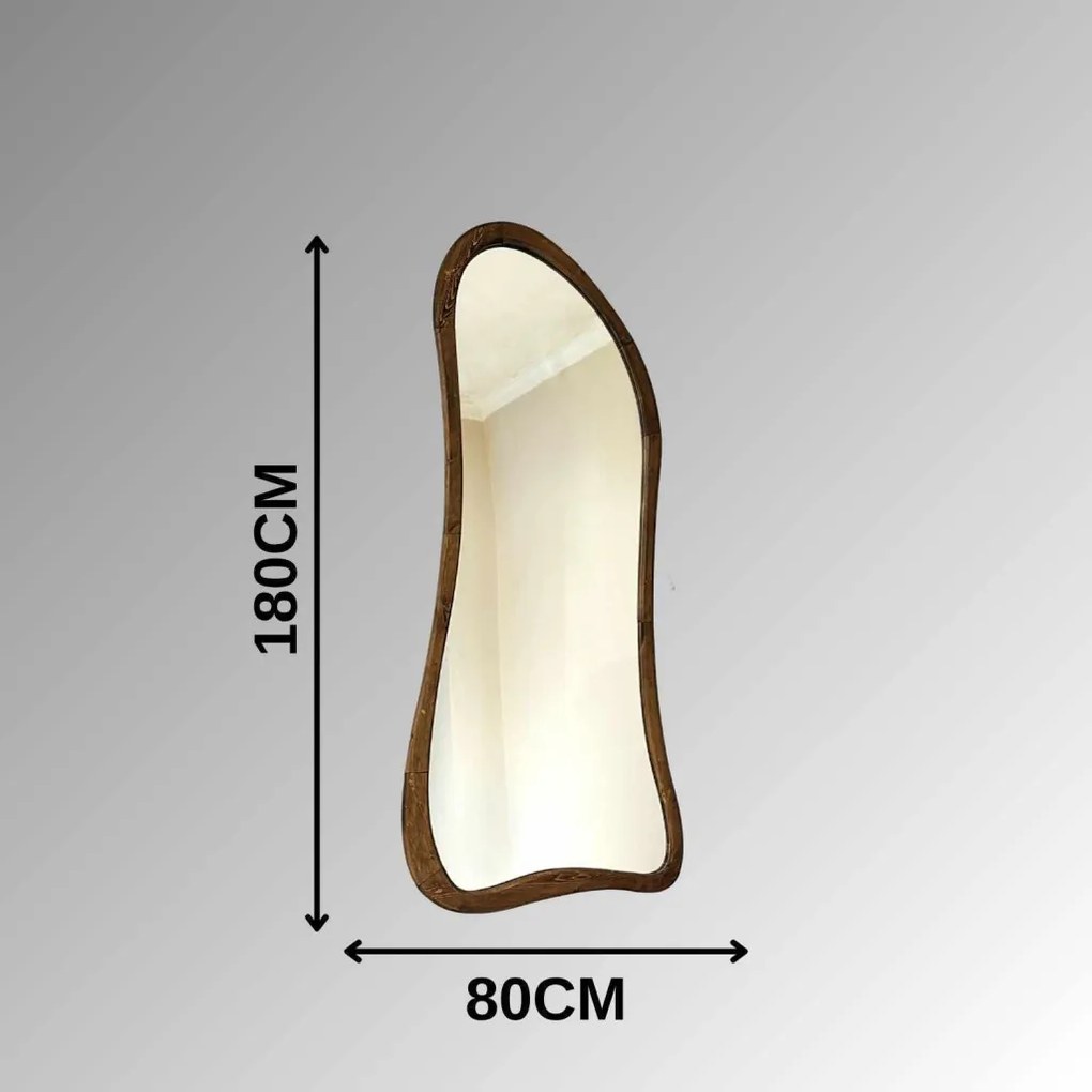 Asimetrik tükör, dió, 80 cm