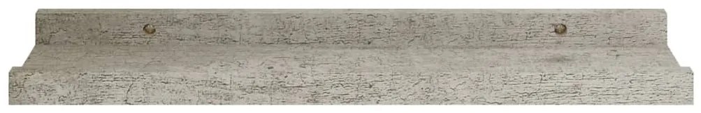 2 db betonszürke fali polc 40 x 9 x 3 cm