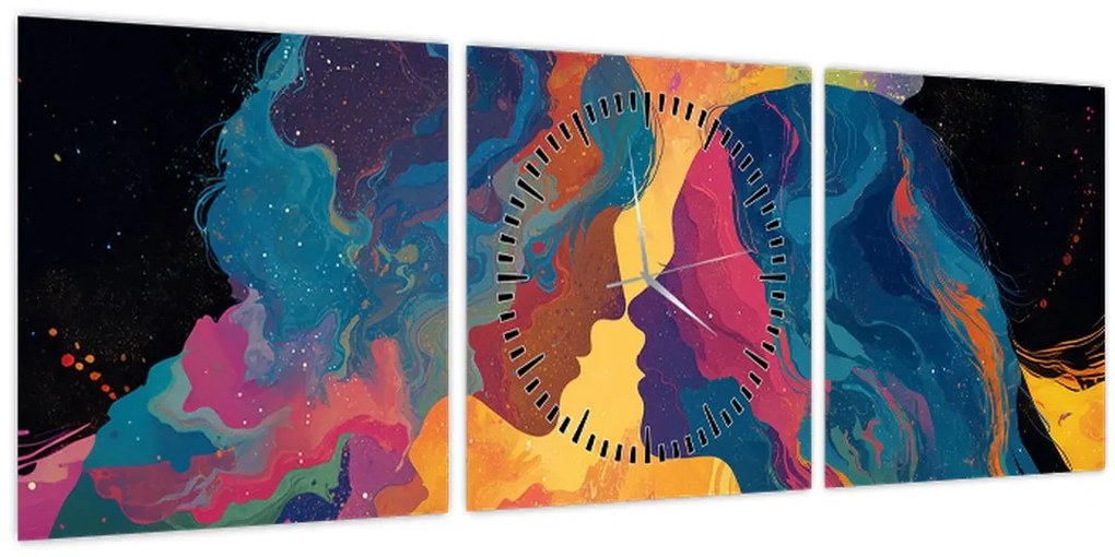 Kép - Kozmikus szerelem (órával) (90x30 cm)