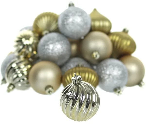 Retlux - Karácsonyi díszkészlet 30 db arany/ezüst