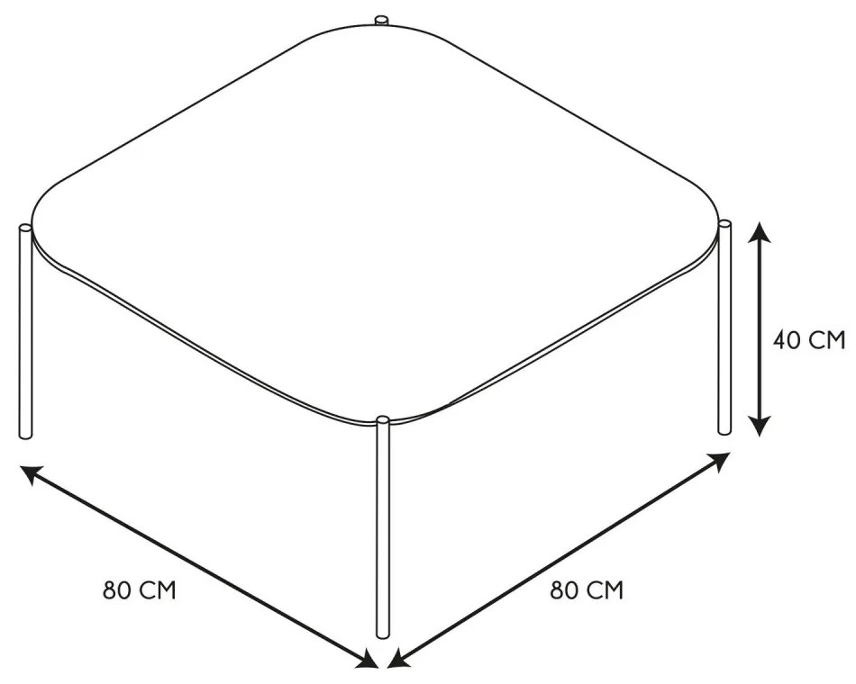 AKCE Dohányzóasztal gesztenye dekorral MERRO II. osztályú