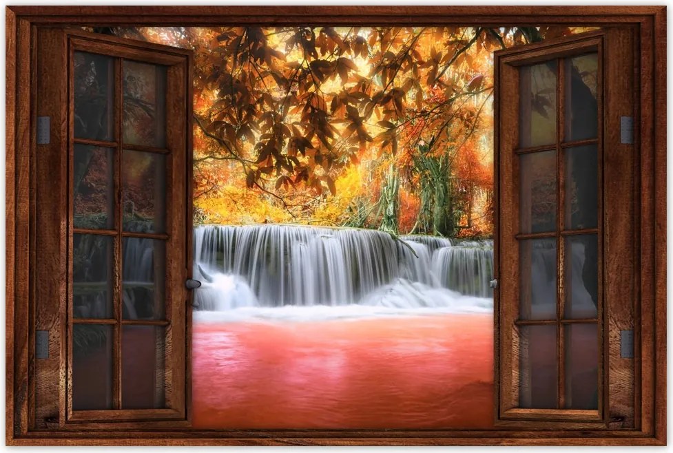 Poszterek 120x80 Narancssárga vízesés