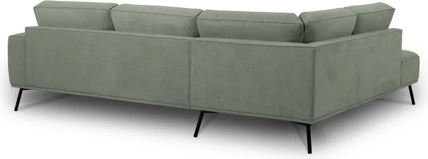 Zöld zsenília sarokkanapé (bal oldali-L alakú) Amsterdam – Scandic