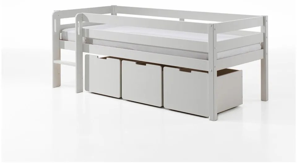 Pino fehér magasított gyerekágy, 90 x 200 cm - Vipack