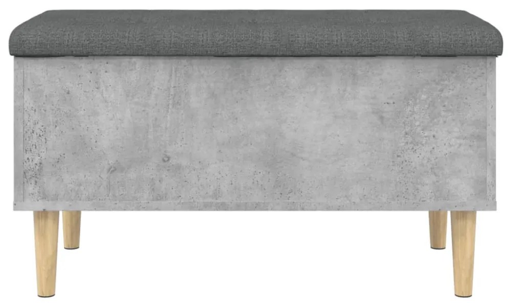 betonszürke szerelt fa tárolópad 82x42x46 cm