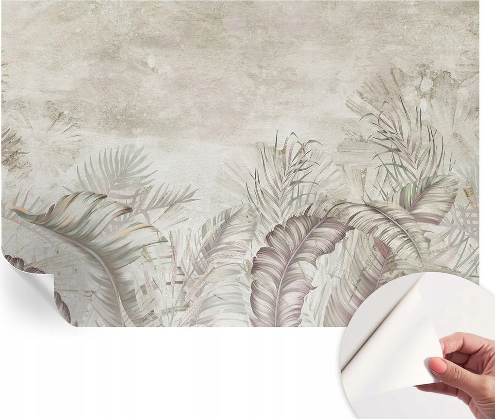 Dekoratív öntapadós fotótapéta Hálószobába Dekoratív levelek 152x104