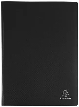 Bemutatómappa, 30 zsebes, A4, EXACOMPTA Opak, fekete (EX8831E)