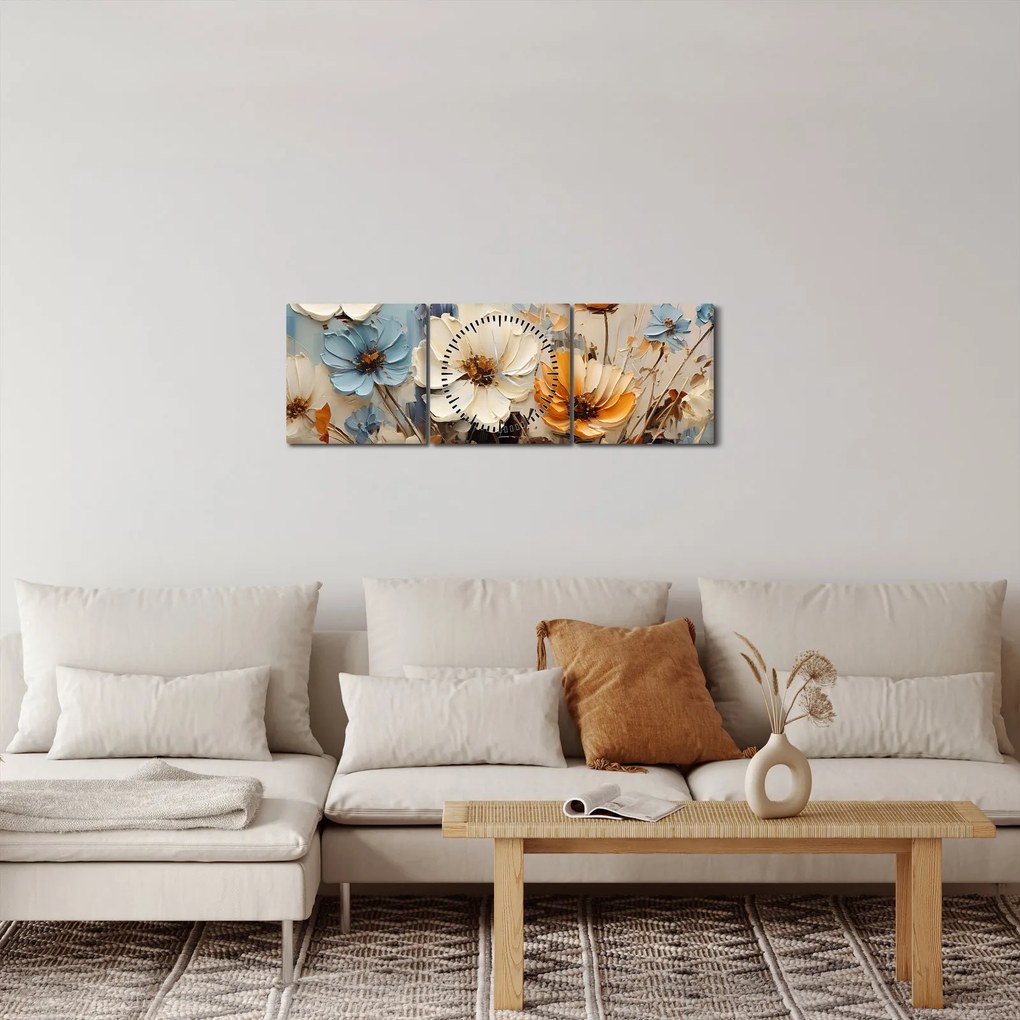 Kép - Csokrok, festés (órával) (90x30 cm)