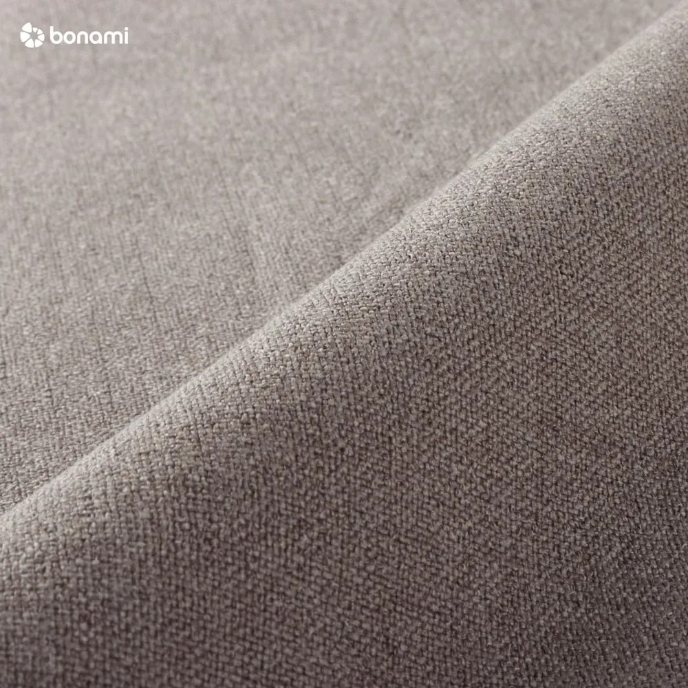 Szürkésbarna kárpitozott ágyneműtartós franciaágy ágyráccsal 140x200 cm Mattis – Meise Möbel