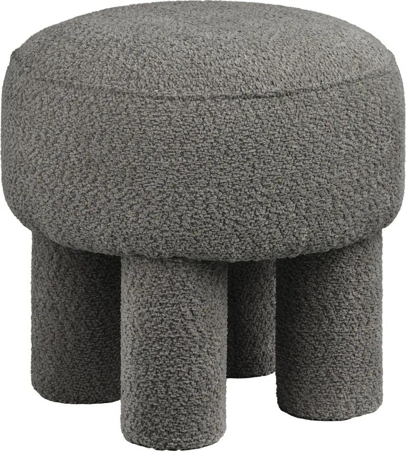 Canberra puff, kerek puff, antracit