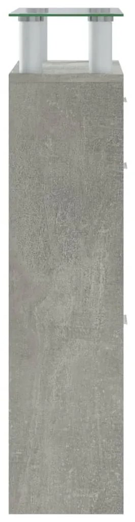 vidaXL betonszürke szerelt fa cipőszekrény 63x24x104 cm