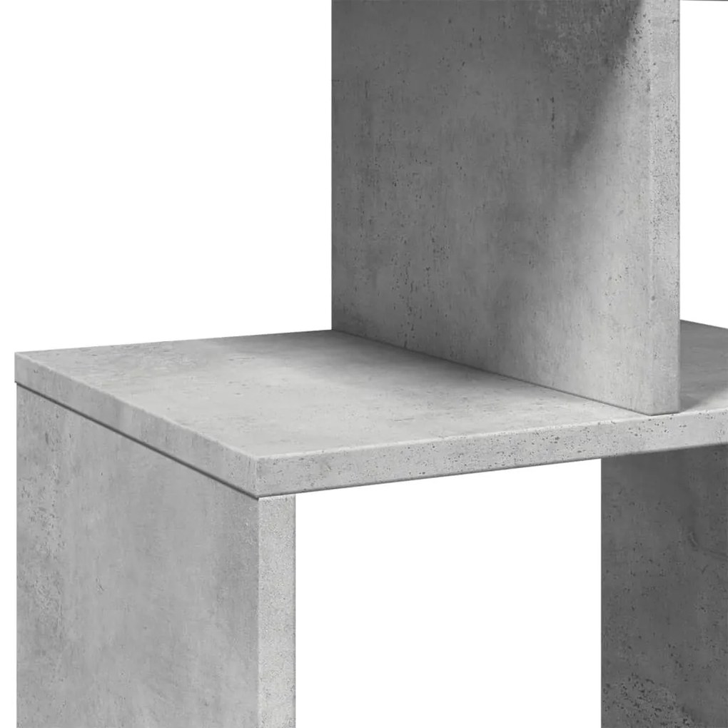 betonszürke szerelt fa könyvszekrény 92 x 29 x 188 cm