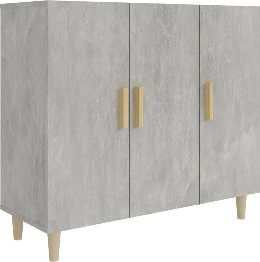 vidaXL betonszürke szerelt fa tálalószekrény 90 x 34 x 80 cm