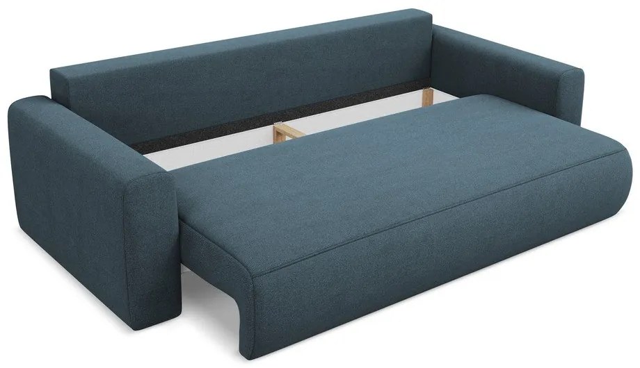 Kék kinyitható-tárolóhelyes kanapé 238 cm Kapua – Makamii